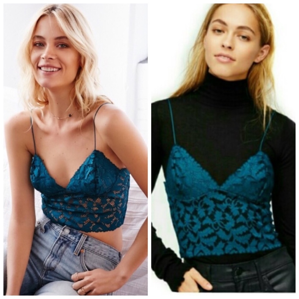 NWT Free People Lacey lace brami bralette crop top